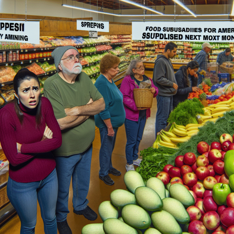 Food Subsidies for Americans Suspended Next Month Food Subsidies for Americans Suspended Next Month