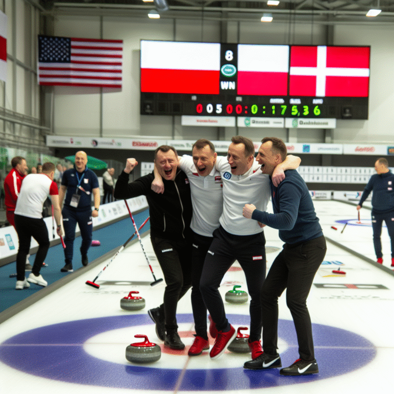 Poland's Men's Curling Team Defeats Denmark, Reaches Top Division