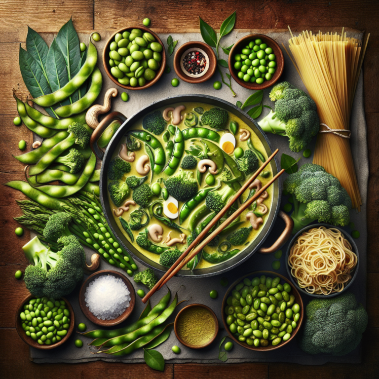 Nordic Green Curry: One-Pot Edamame, Broccoli, and Noodles Recipe